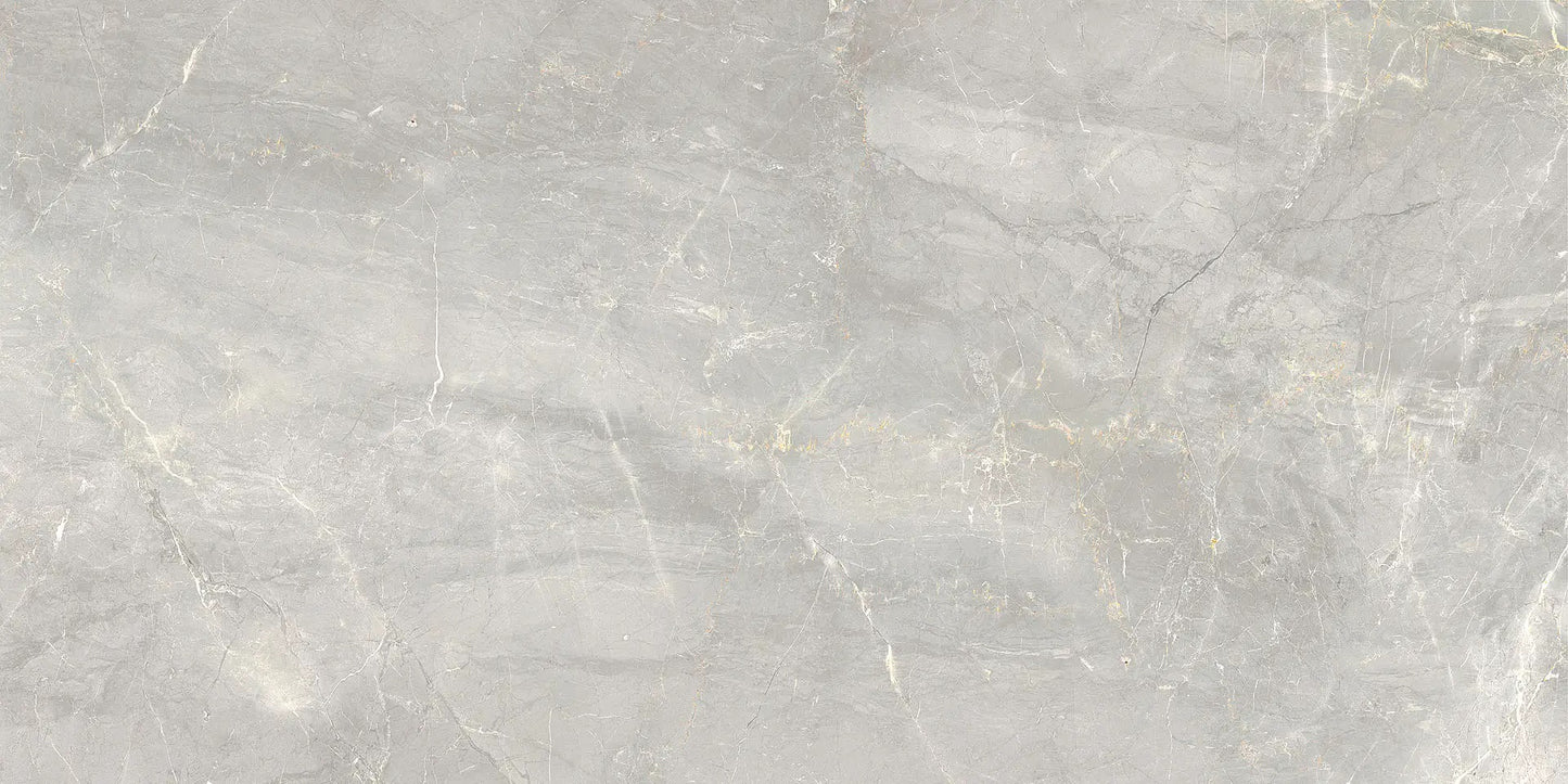 Charisma Pearl grey stone look matte porcelain tile for floor and wall made in Italy. 24x48" size.