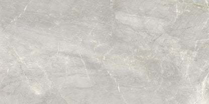 Charisma Pearl grey stone look matte porcelain tile for floor and wall made in Italy. 24x48" size.