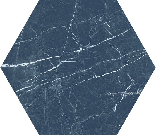 Star Hexagon Marquina Blue